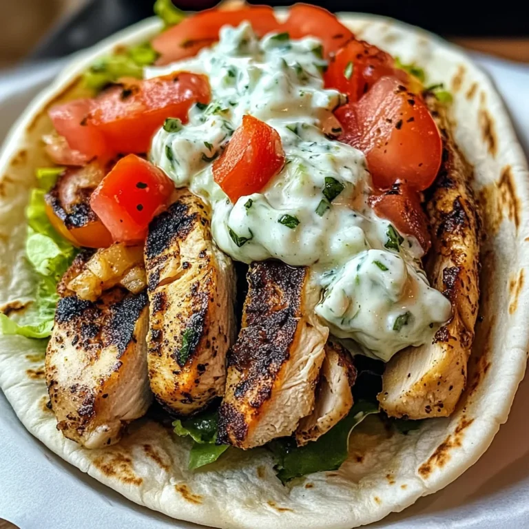 Chicken Pita Gyros with Tzatziki