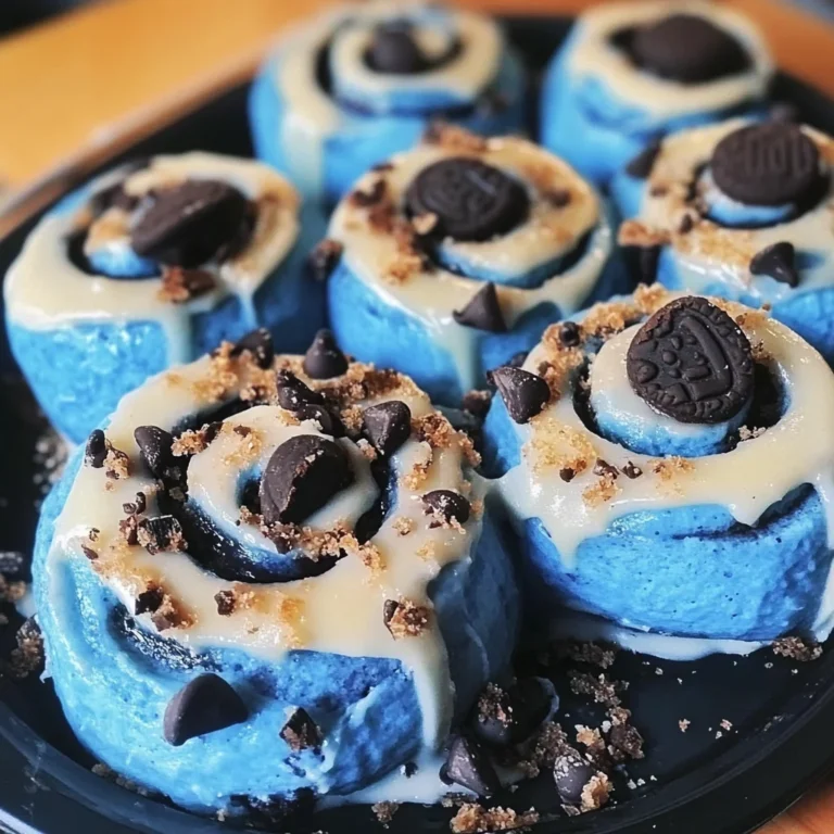 Cookie Monster Cinnamon Rolls Recipe