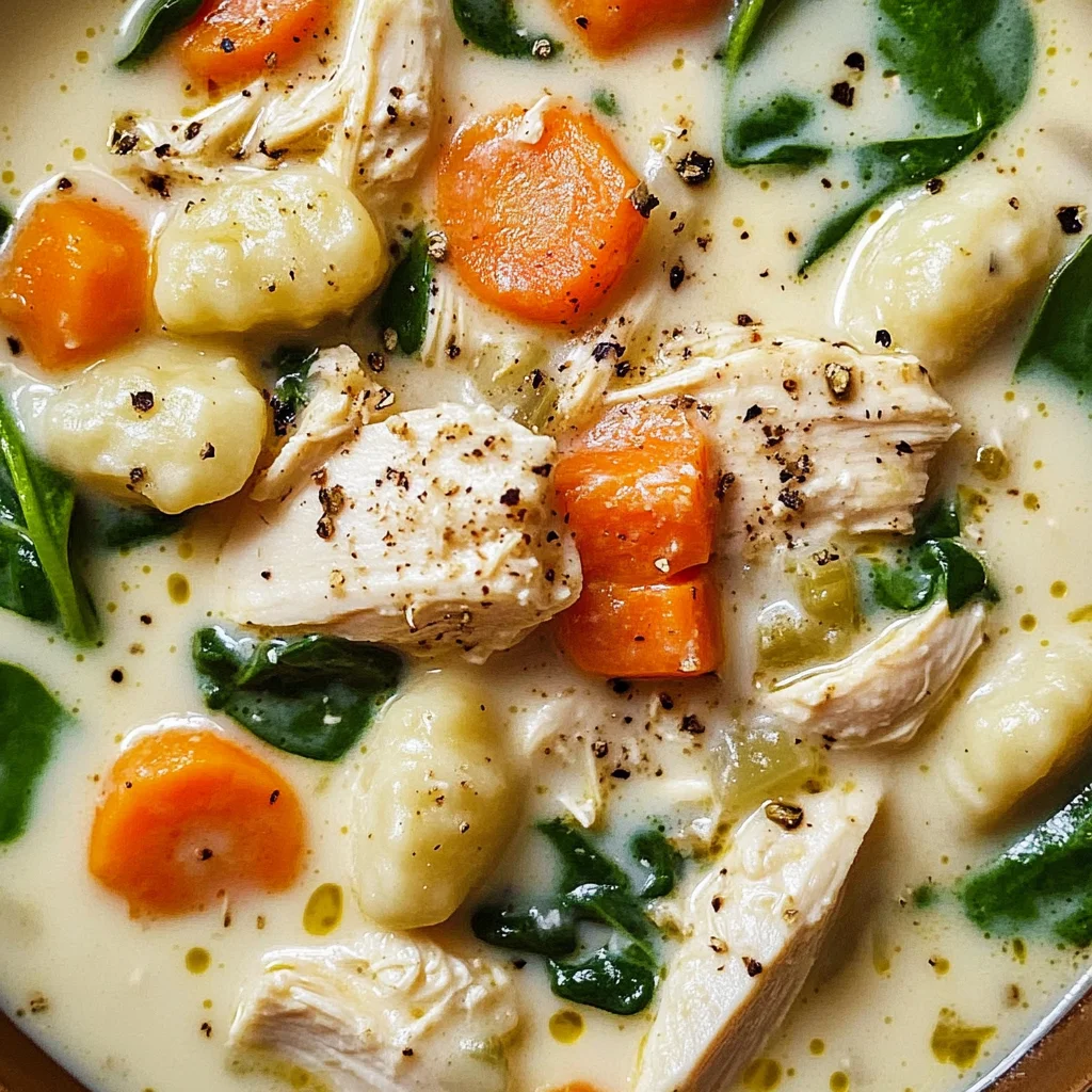 Creamy Crockpot Chicken Gnocchi Soup