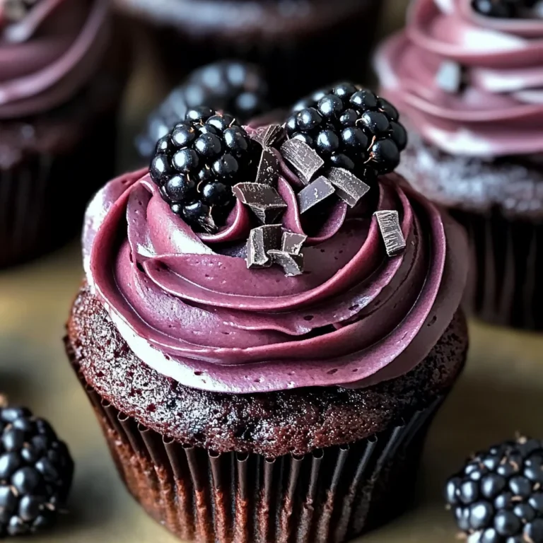 Dark Chocolate Blackberry Cupcakes: Indulge in a Decadent Dessert Delight