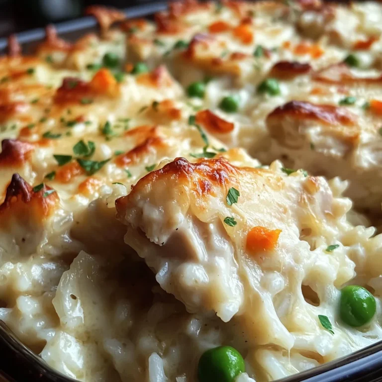 Dump-and-Bake Chicken Alfredo Rice Casserole Recipe
