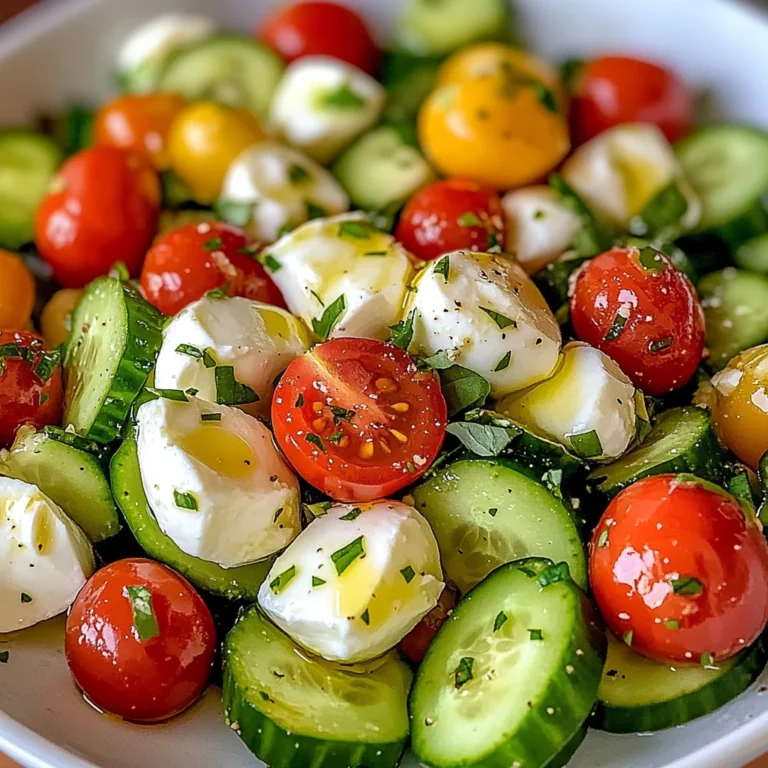 Easy Cucumber Mozzarella Salad