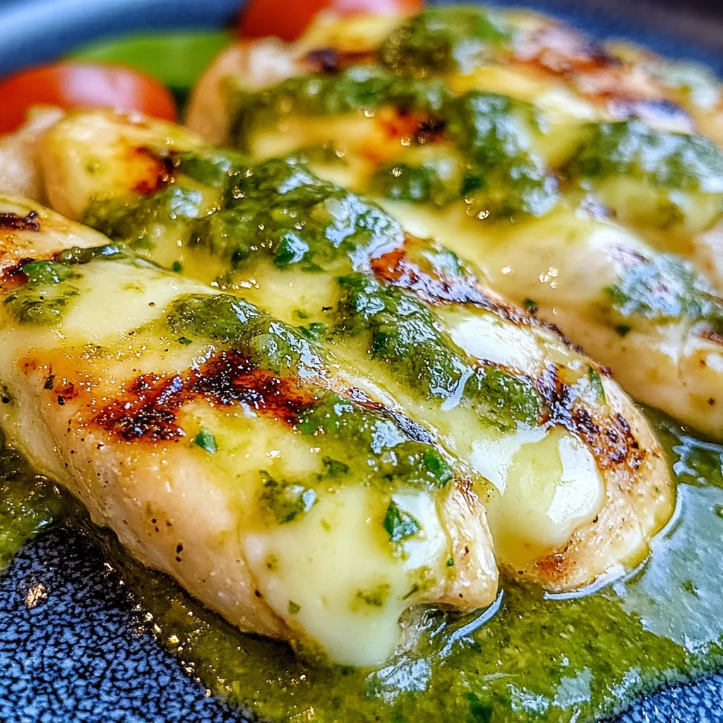 Grilled Salsa Verde Pepper Jack Chicken