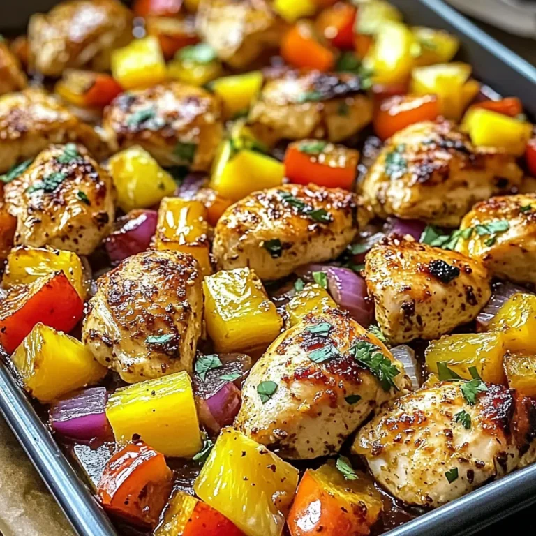 Hawaiian Chicken Sheet Pan Dinner