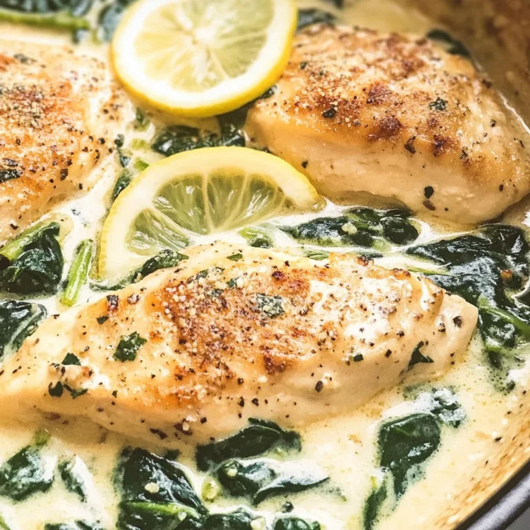Lemon Parmesan Spinach Chicken