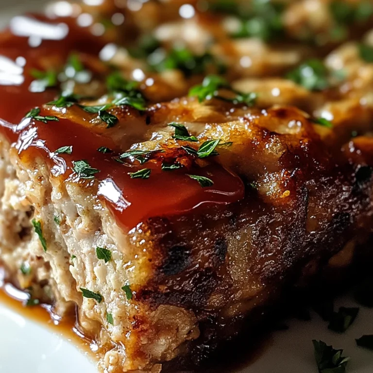 Melt-in-Your-Mouth Garlic Parmesan Chicken Meatloaf