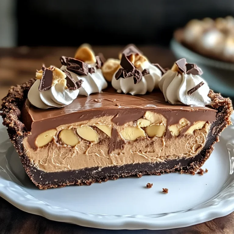 No-Bake Cream Cheese Peanut Butter Pie with Chocolate Whipped Cream