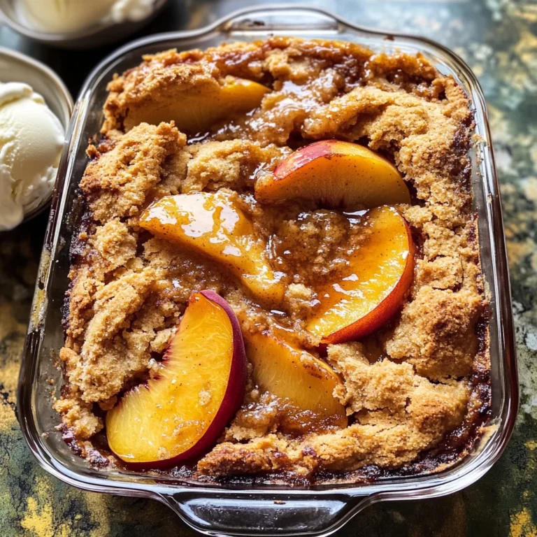 Old School Easy Brown Sugar Peach Cobbler