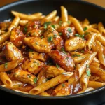 One-Pan Tangy Honey BBQ Chicken Penne