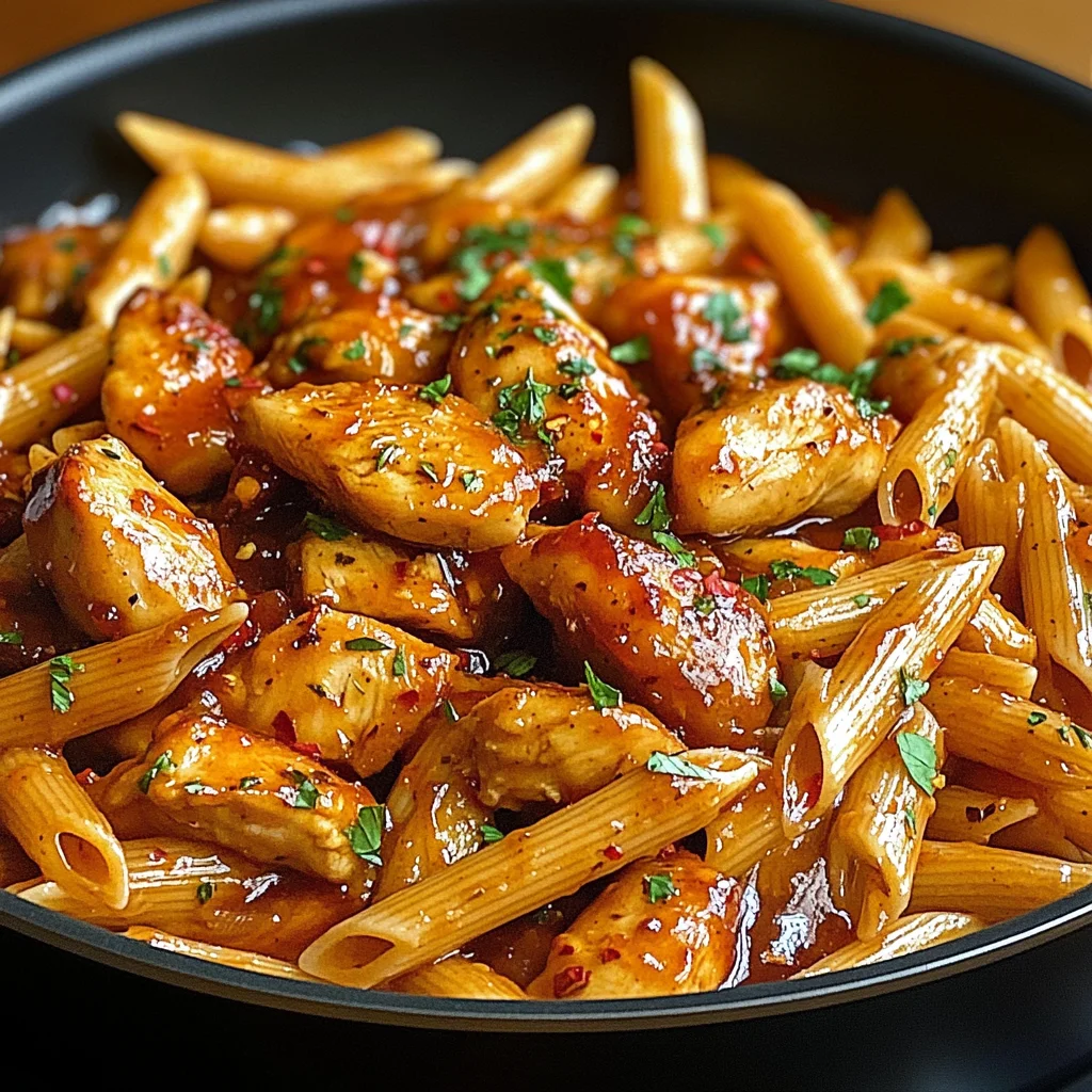One-Pan Tangy Honey BBQ Chicken Penne