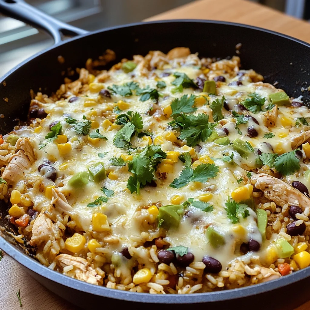 Salsa Verde Chicken & Rice Skillet