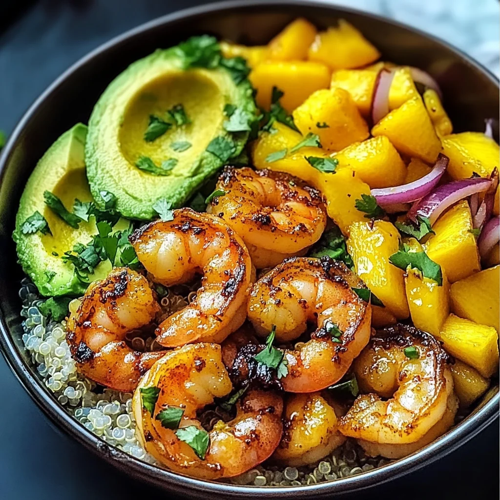 Shrimp Avocado Mango Bowls