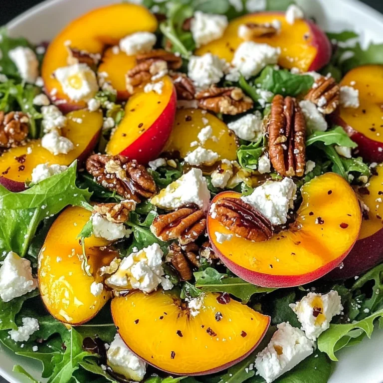 Simple Peach Feta Salad