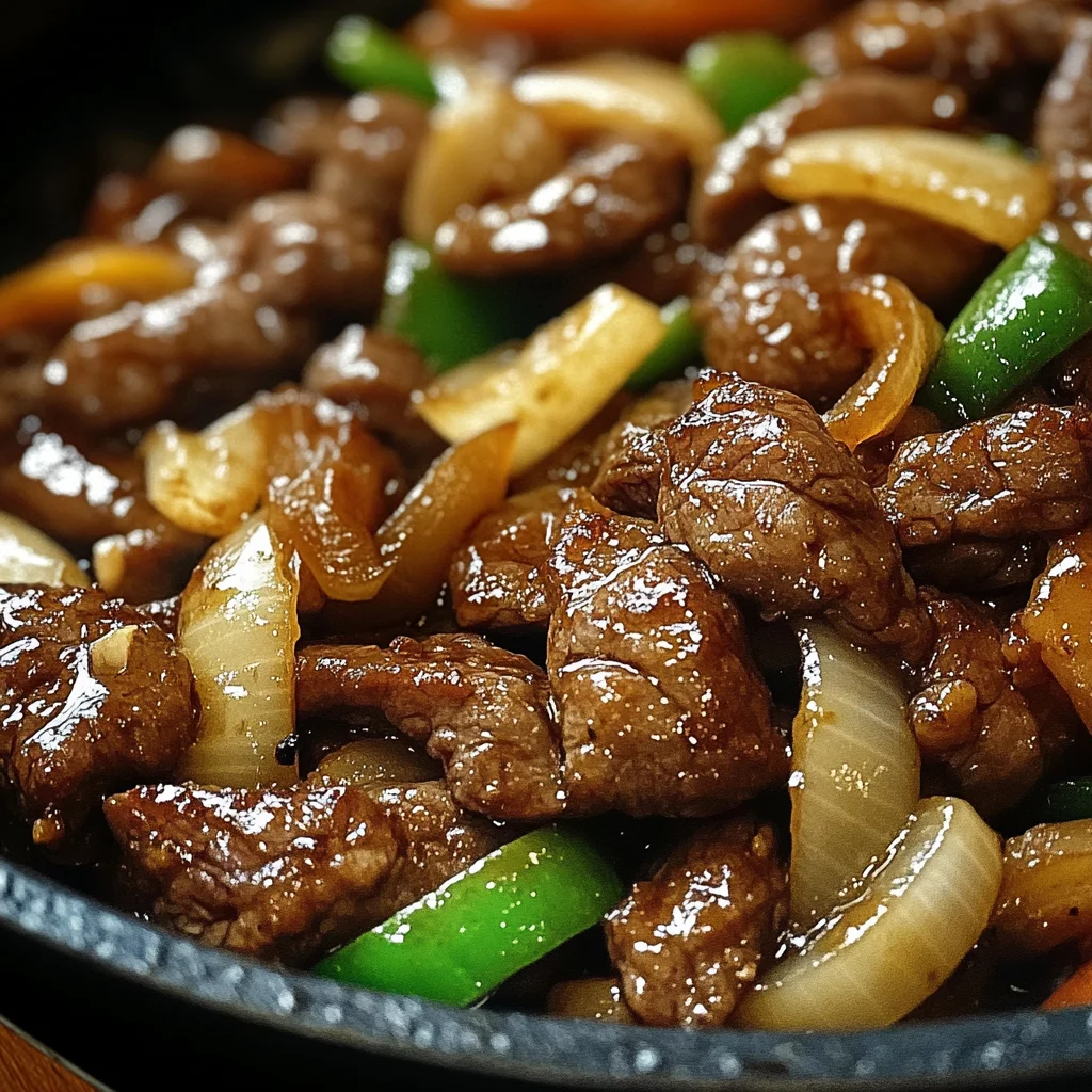 Sizzling Chinese Pepper Steak with Onions