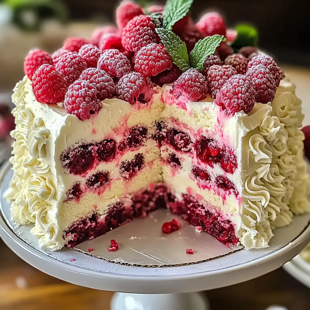 White Chocolate Raspberry Dream Cake : A Heavenly Dessert
