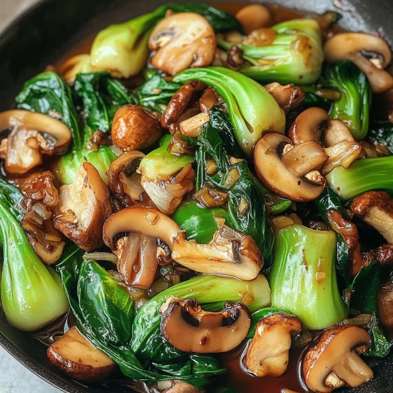 Bok Choy and Mushroom Stir Fry