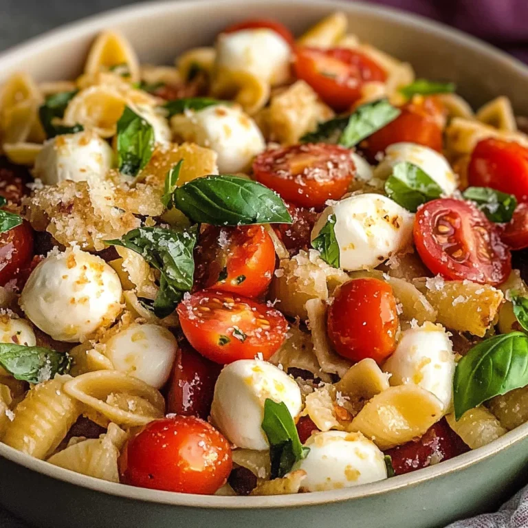 Bruschetta Pasta Salad With Mini Mozzarella Balls