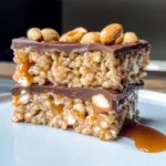 Caramel Peanut Rice Krispie Treats