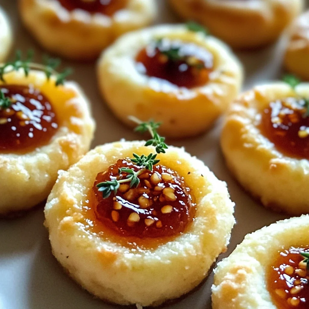 Cheesy Thumbprint Appetizers with Hot Pepper Jelly
