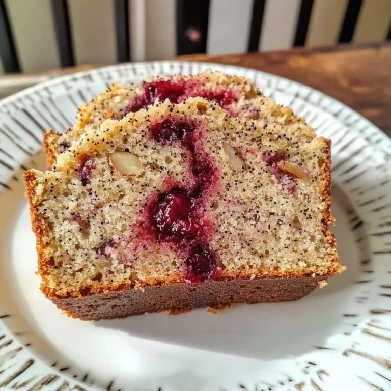 Cherry Almond Poppyseed Quick Bread