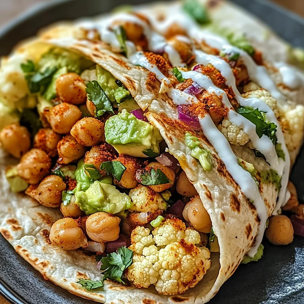 Chili Lime Chickpea Cauliflower Wrap Recipe