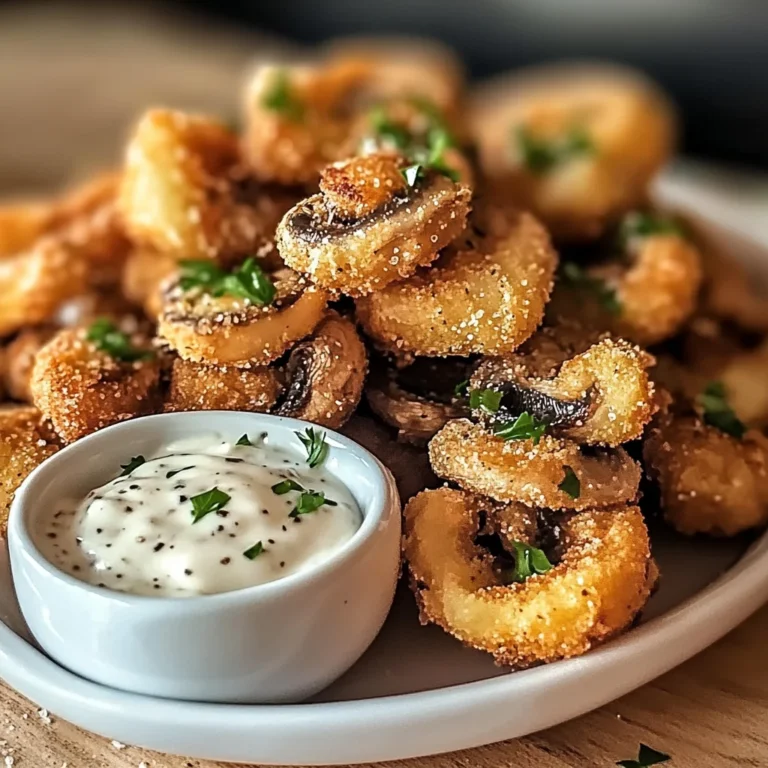 Crispy Fried Mushrooms with Cool Ranch Dip