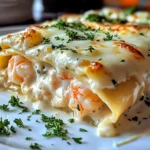 Dive into Decadence: Shrimp & Crab Alfredo Lasagna Roll-Ups You’ll Crave