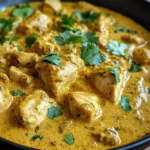 Easy Homemade Chicken Korma with Flatbread or Rice