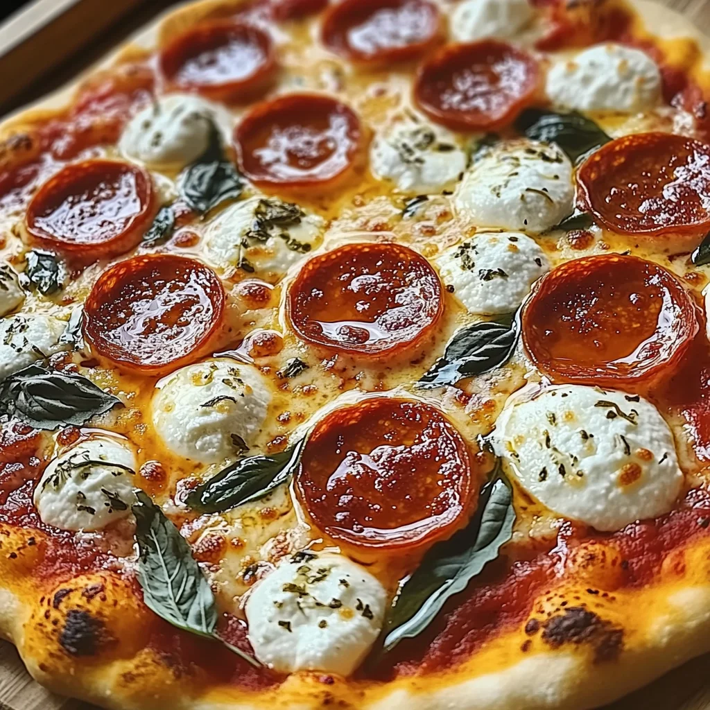 Hot Honey Pepperoni Ricotta Pizza : A Pizza Recipe