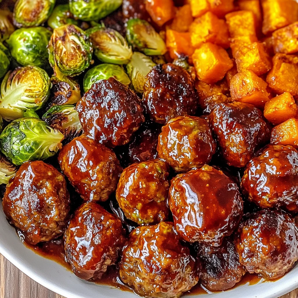 Korean BBQ Meatballs and Vegetables