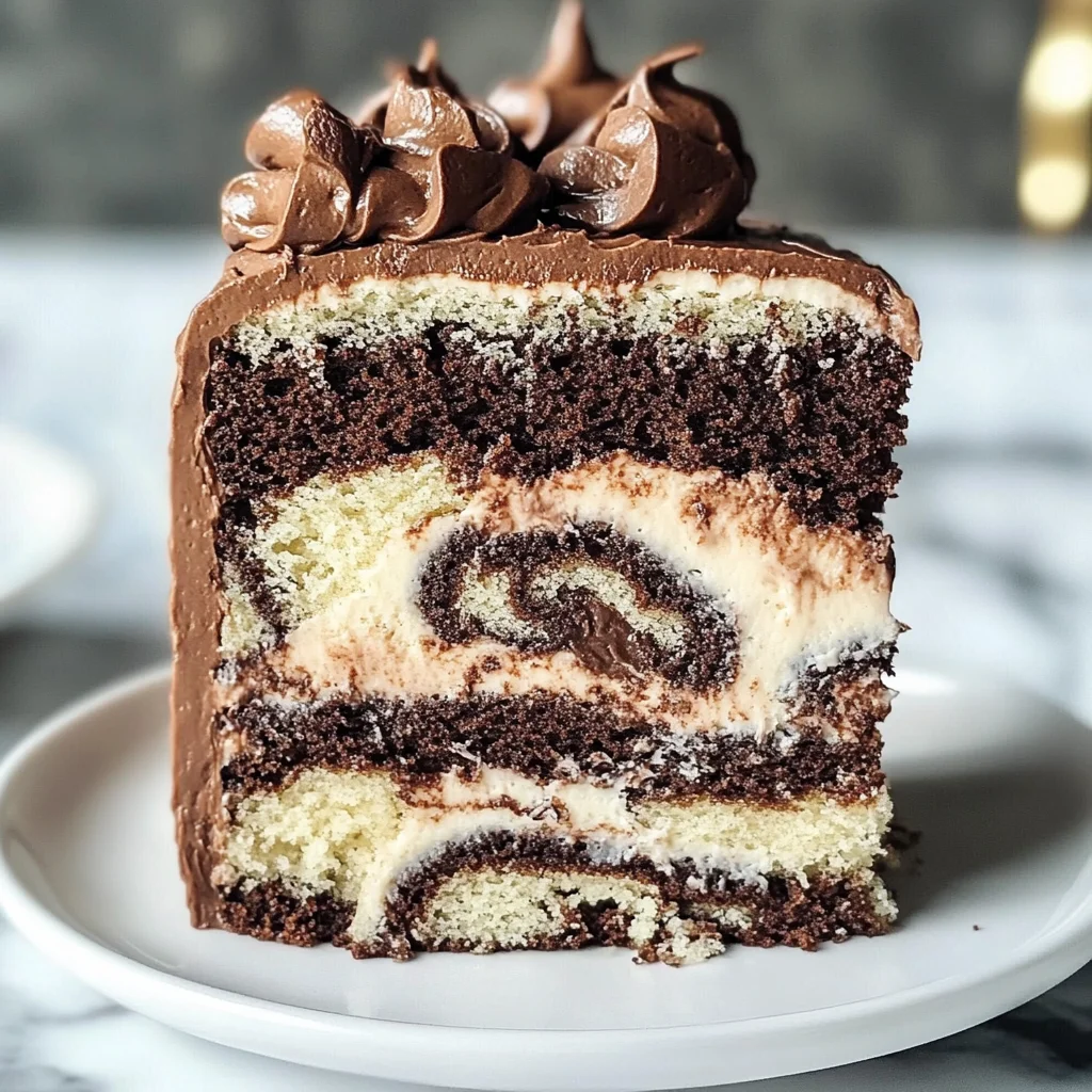 Perfect Marble Cake with Chocolate Buttercream: The Ultimate Swirled Dessert