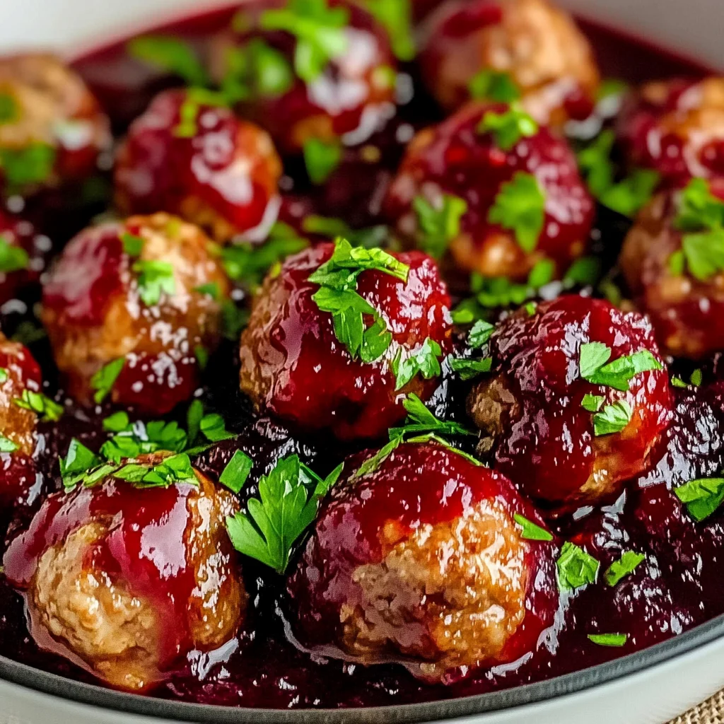 Quick Cranberry Meatballs (Christmas Recipe)