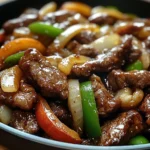 Sizzling Chinese Pepper Steak with Onions