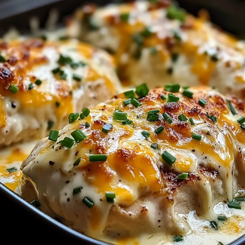 Smothered Cheesy Sour Cream Chicken