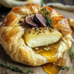 Baked Brie in Puff Pastry with Honey and Fig