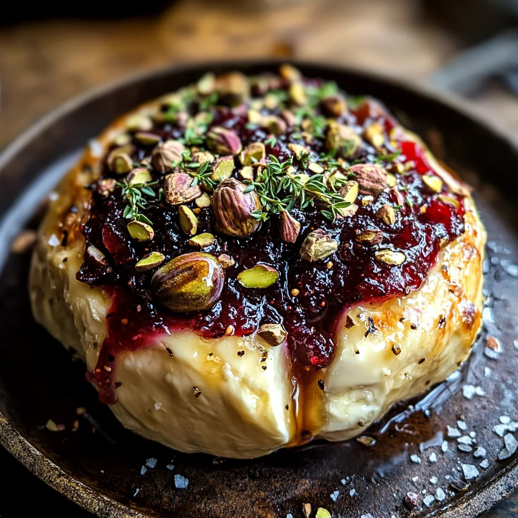 Best Baked Brie with Honey, Fig and Pistachio