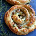 Blue Cheese Walnut Thyme Puff Pastry Twirl Recipe