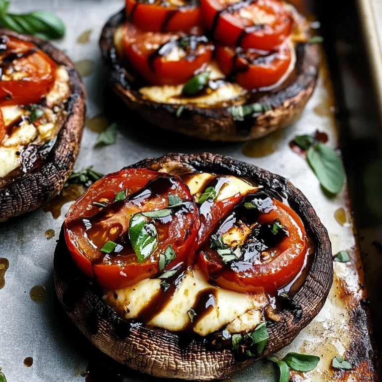 Caprese Stuffed Portobello Mushrooms