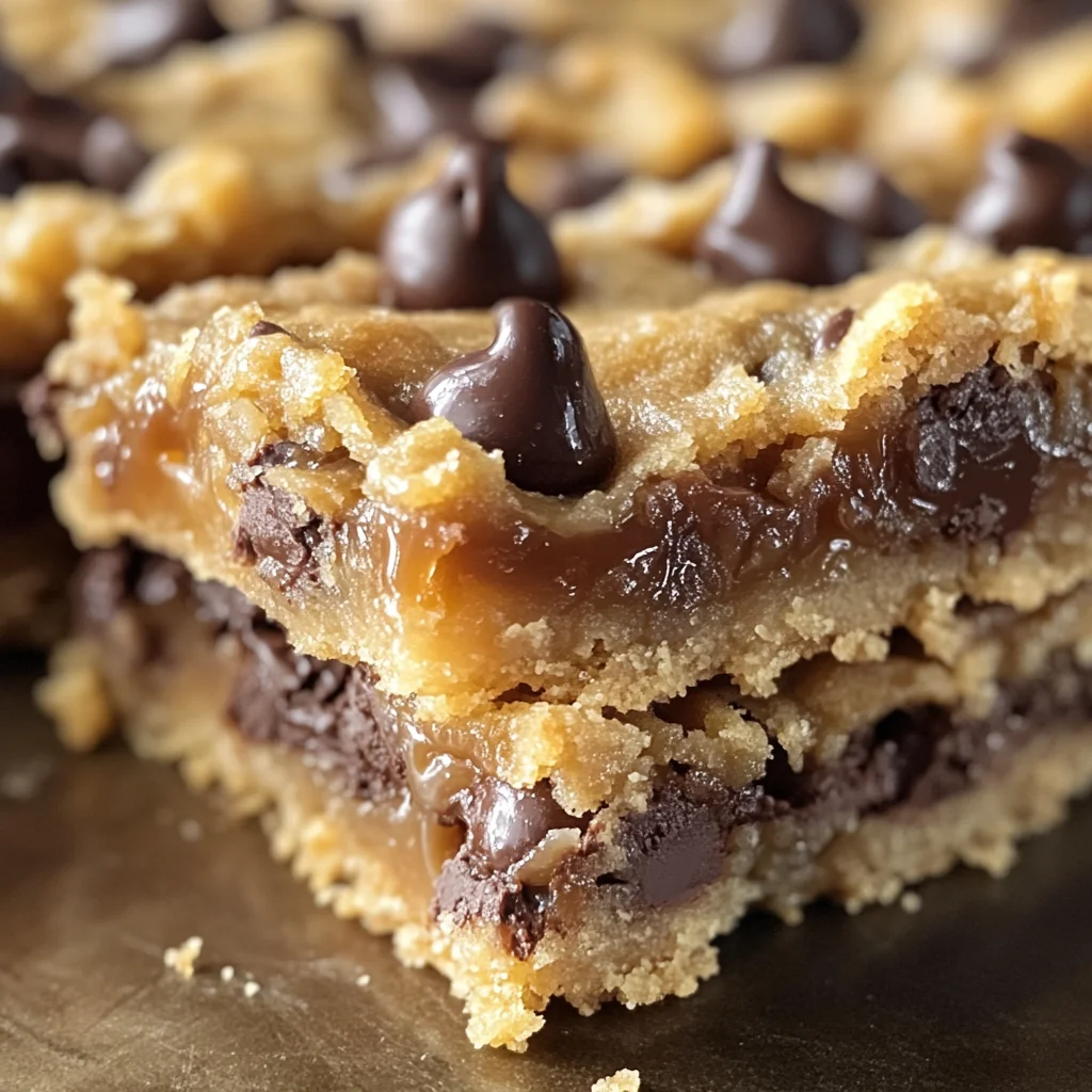 Caramel Chocolate Chip Cookie Bars