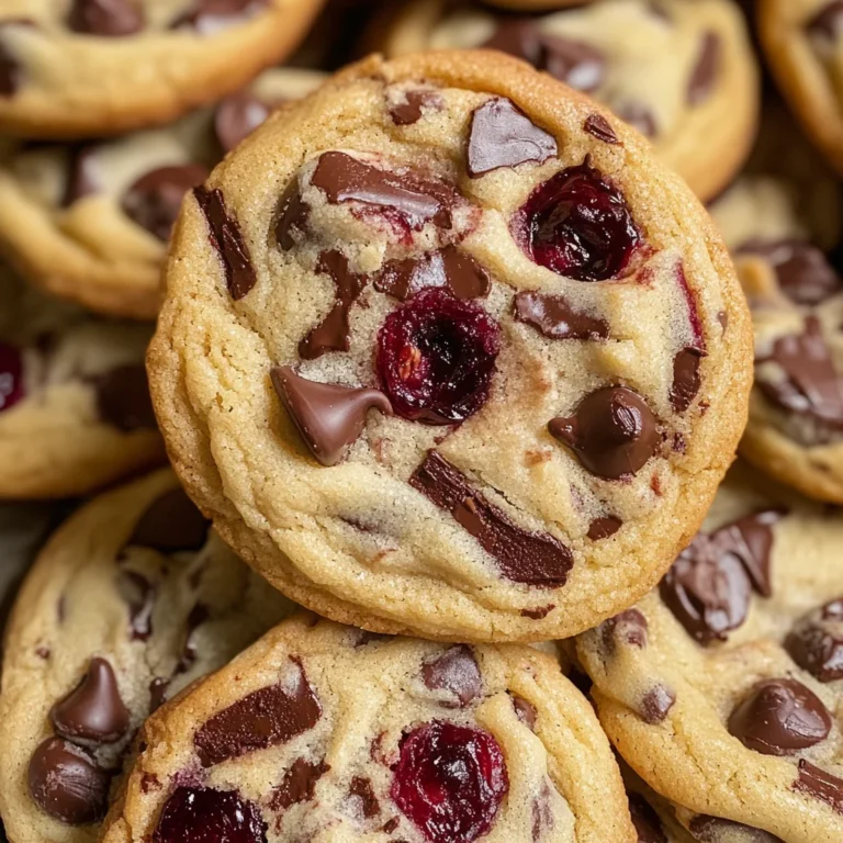 Cherry Chocolate Chip Cookies with Mocha Chips