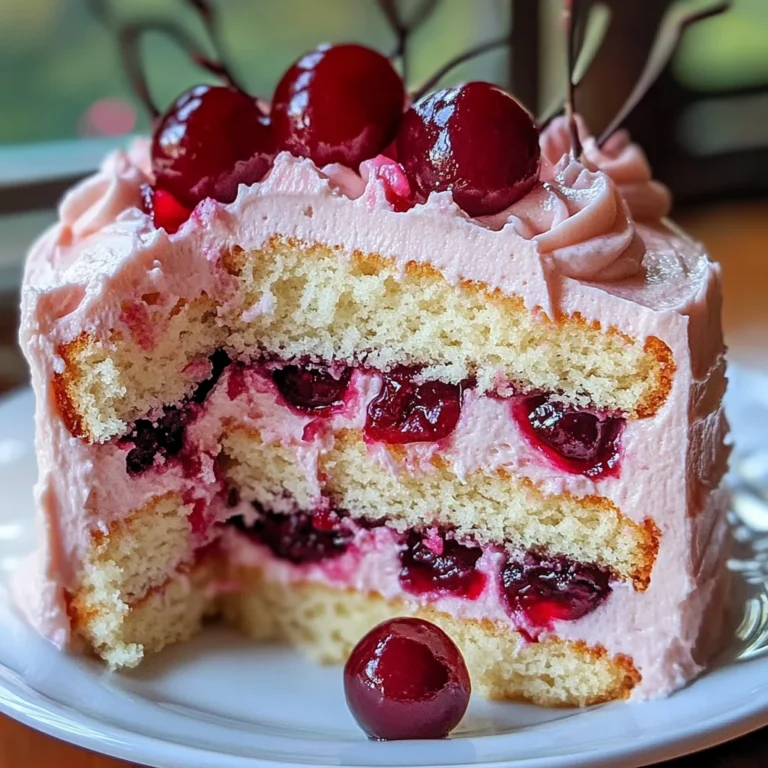 Cherry Layer Cake with Cherry Cream Cheese Frosting