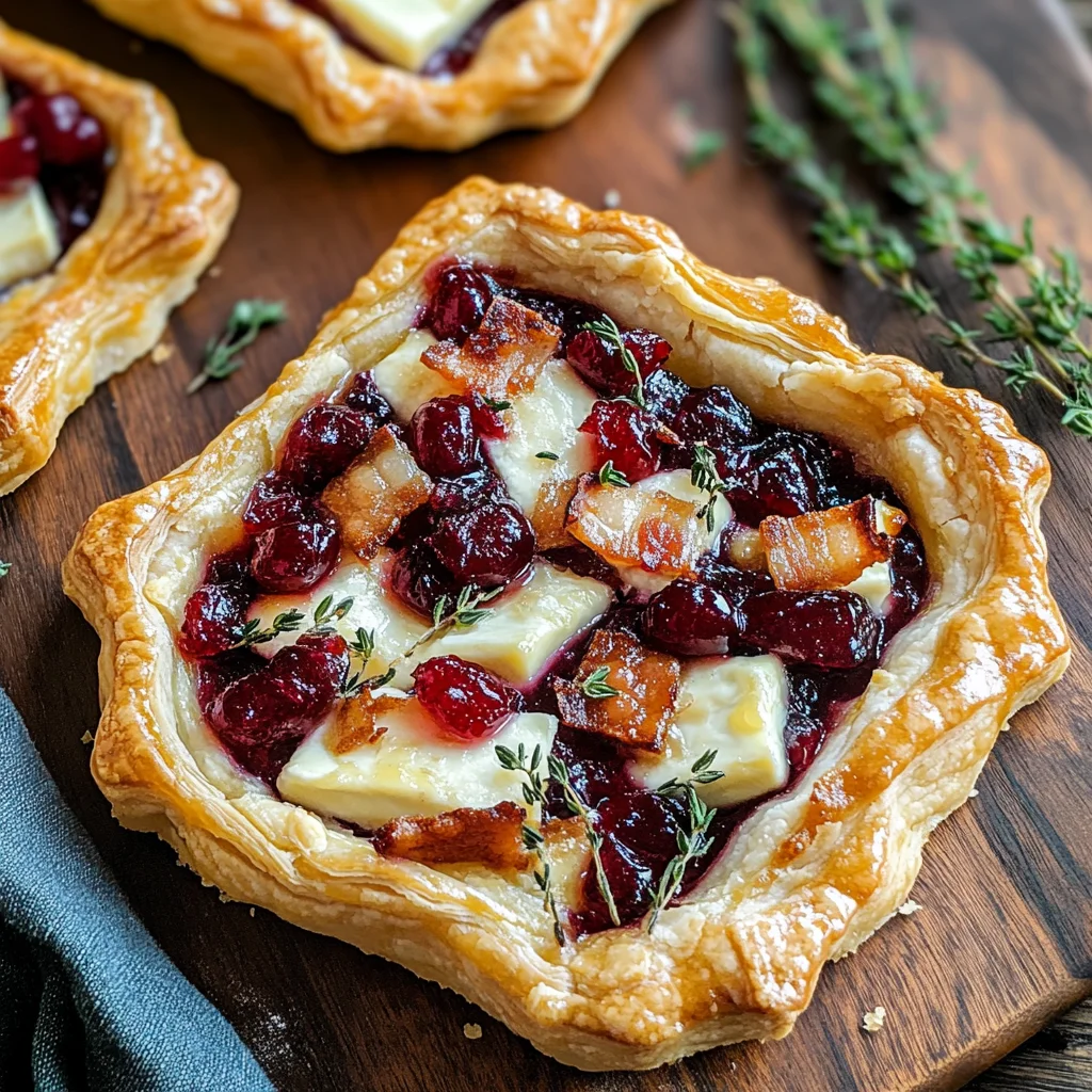 Cranberry Brie Tart with Pancetta & Thyme