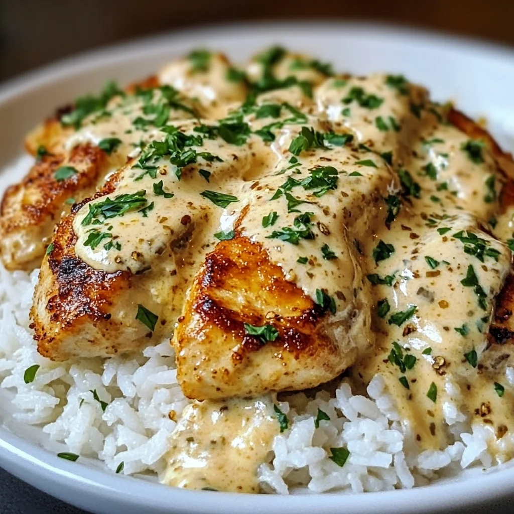 Creamy Smothered Chicken Rice