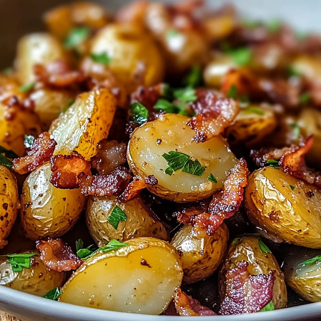Crispy Bacon Honey Roasted Potatoes