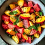 Easy Summer Peach Watermelon Salad