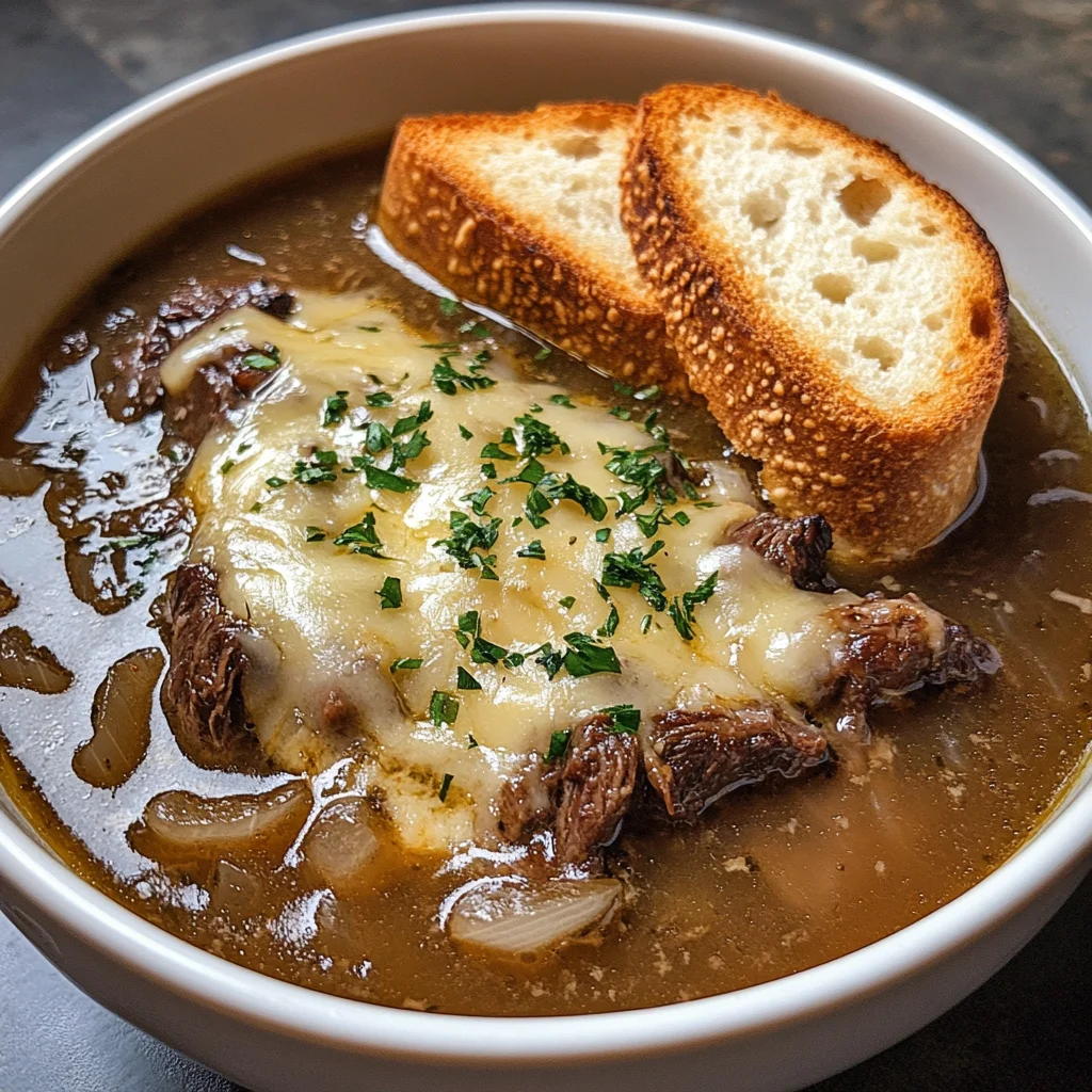 French Onion Beef Short Rib Soup