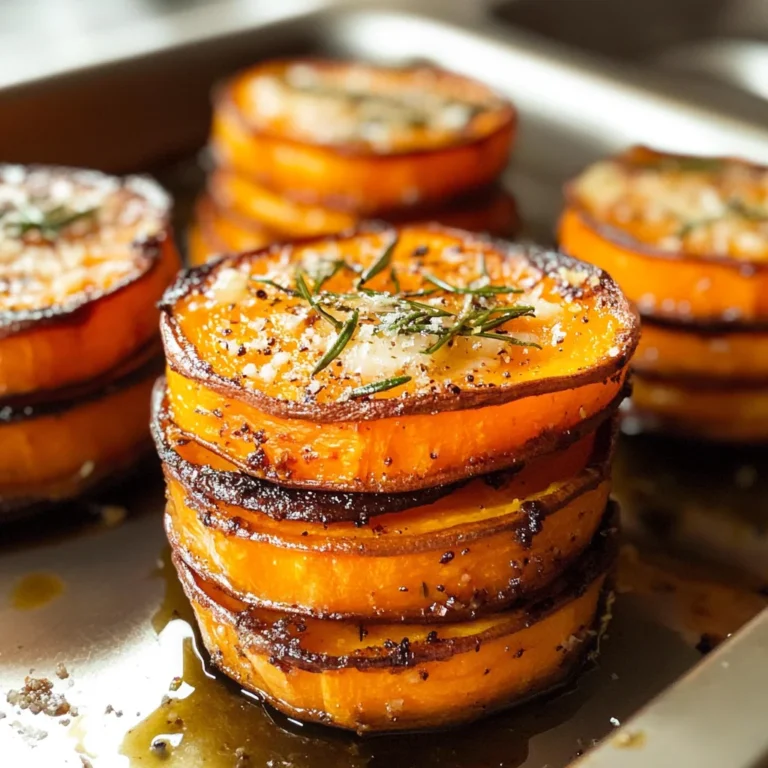Garlic Butter Sweet Potato Stacks