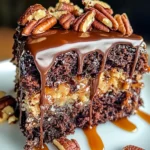 German Chocolate Poke Cake