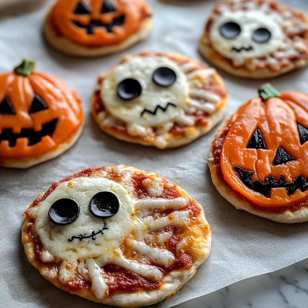 Halloween Mini Pizzas