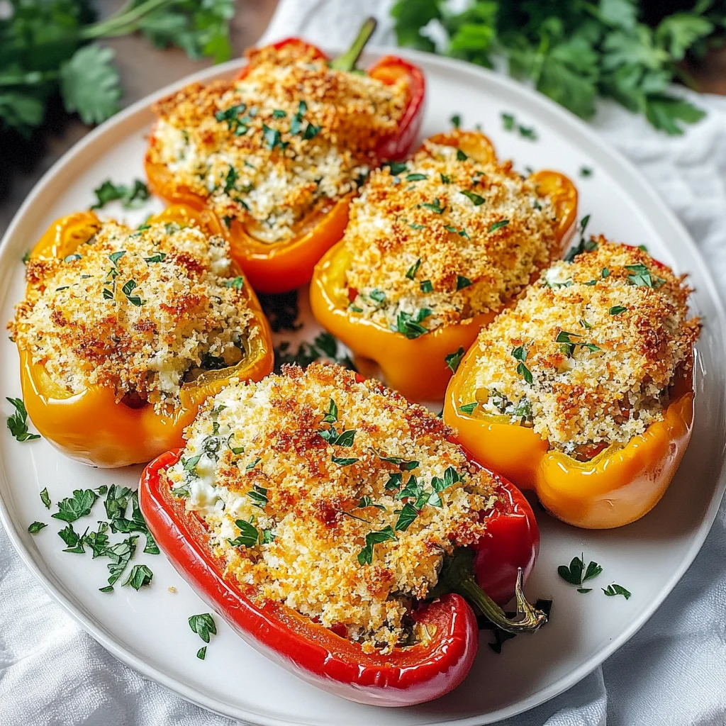 Herby Ricotta Stuffed Peppers